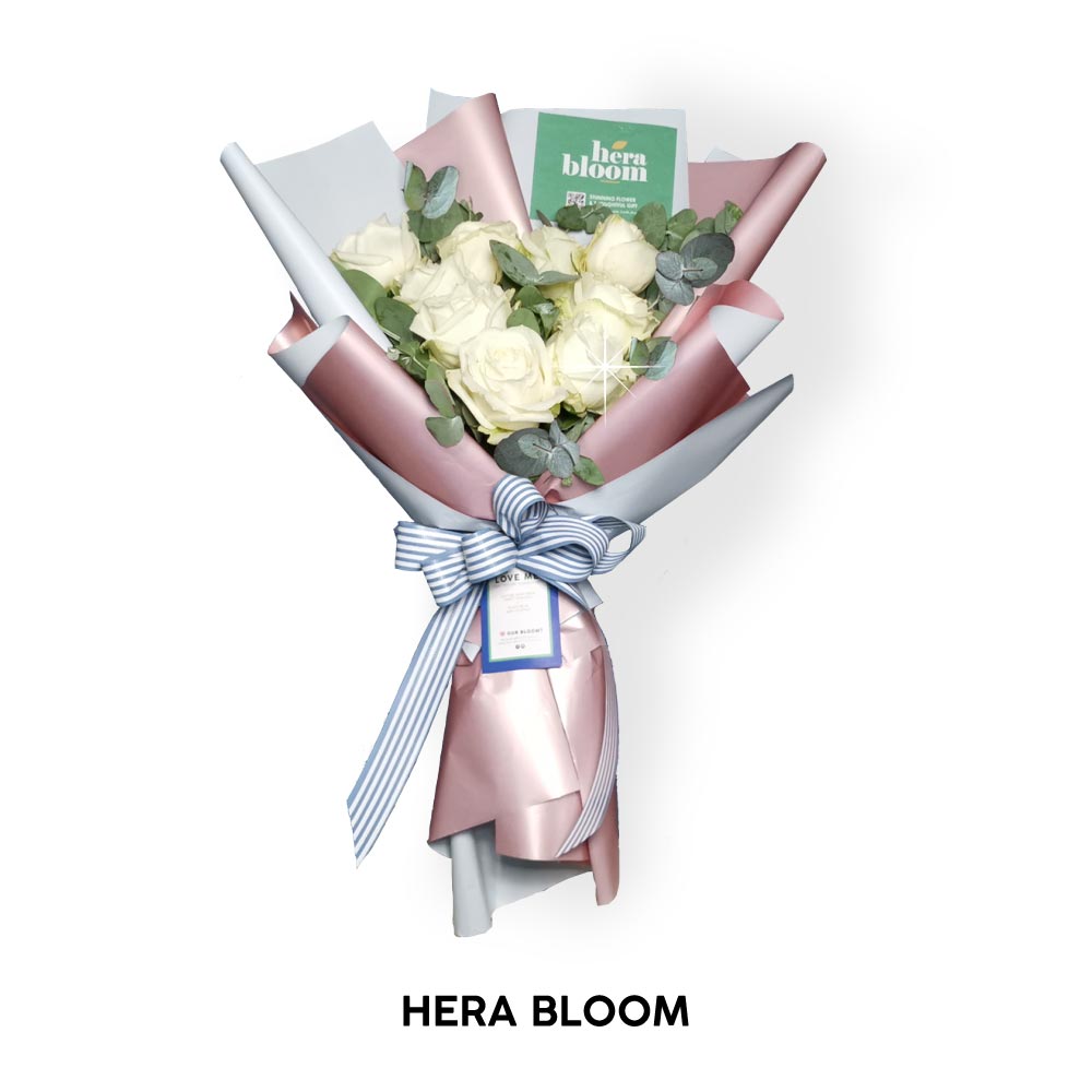 White Rose Bouquet - Hera Bloom