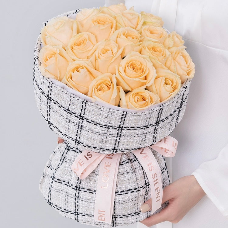 Chanel Style Champagne Rose Bouquet