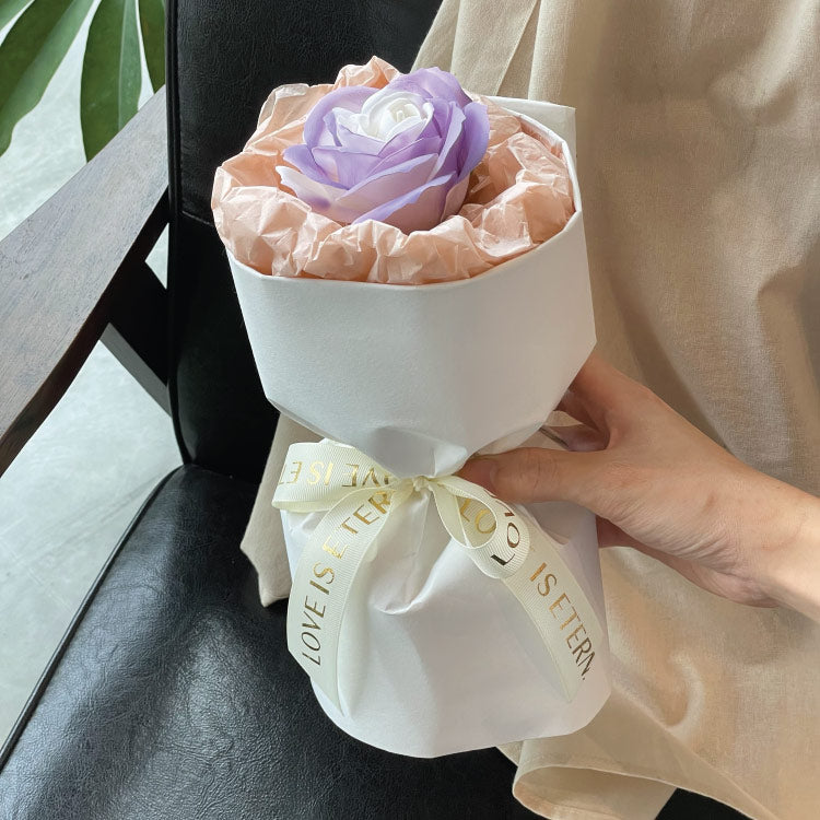 Purple Rose Soap Bouquet