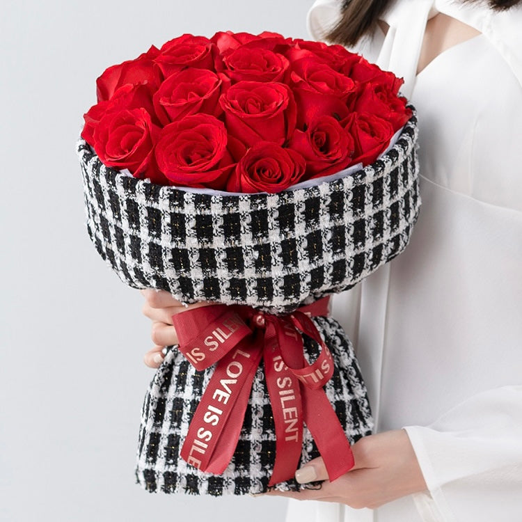 Chanel Style Red Rose Bouquets
