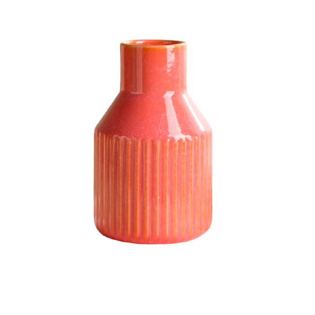 Shinny Orange Ins Ceramic Vase (Big)