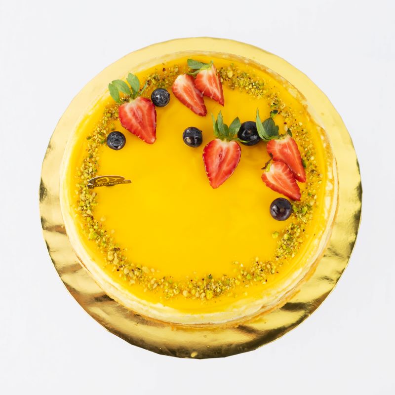 Mango & Passion Crepe Cake