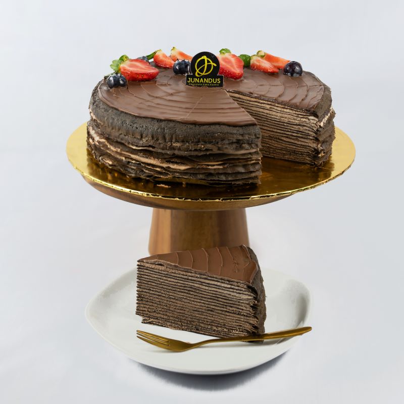 Triple Chocolate Crepe Cake