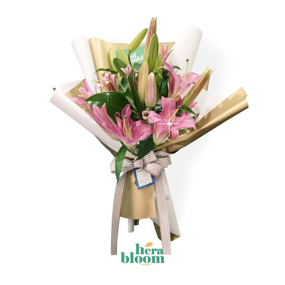 Pink Lily Bouquet - Hera Bloom